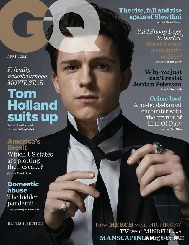 组图：小鲜肉变肌肉男，“蜘蛛侠”汤姆·赫兰德绅士风杂志大片