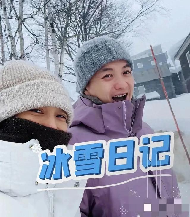 朱丹滑雪之旅,周一围甜蜜相伴,夫妻恩爱如初