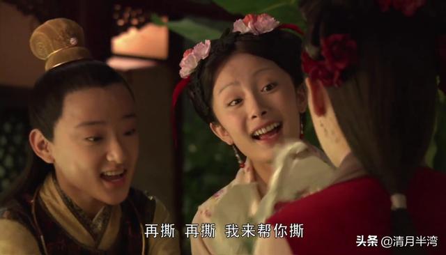 五版晴雯撕扇,有人在撕扇,有人像大小姐,有人像凶婆娘?