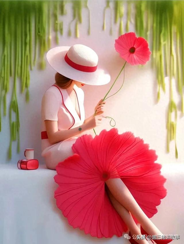 高清美图：如花的女子，好美