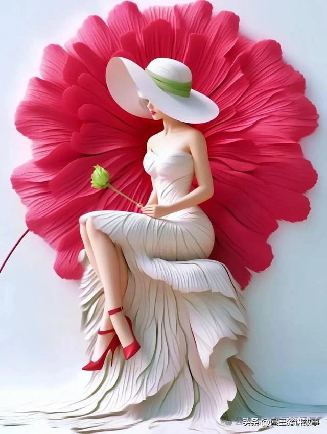 高清美图：如花的女子，好美