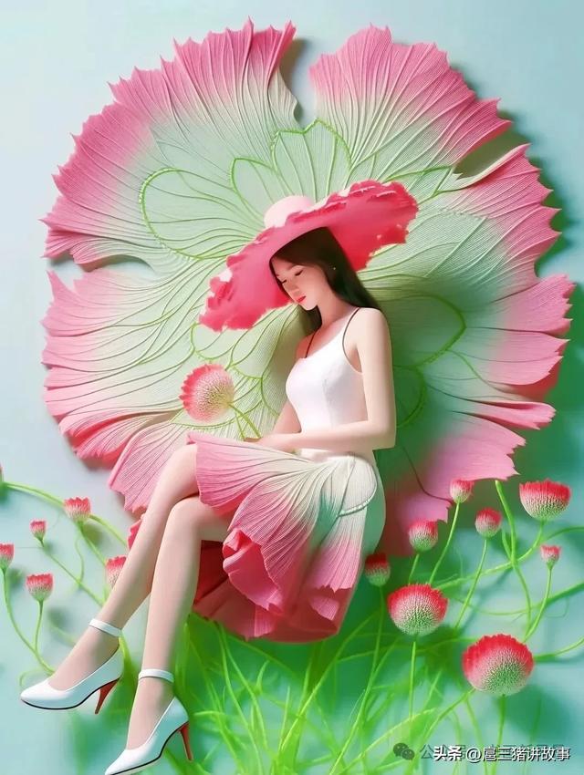 高清美图：如花的女子，好美