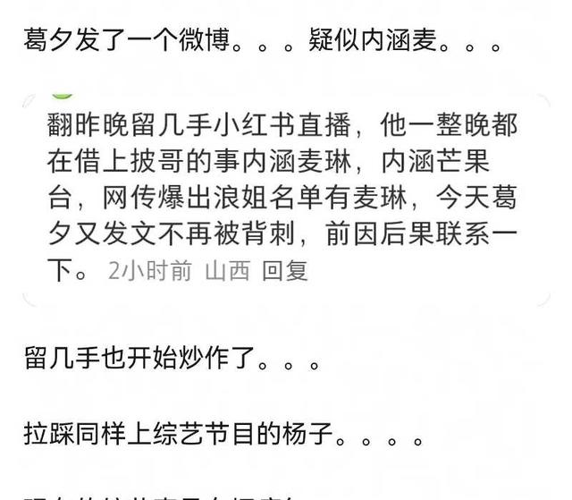 葛夕发文讽刺麦琳抢自己的《浪姐6》名额，前夫直播帮腔，好抓马