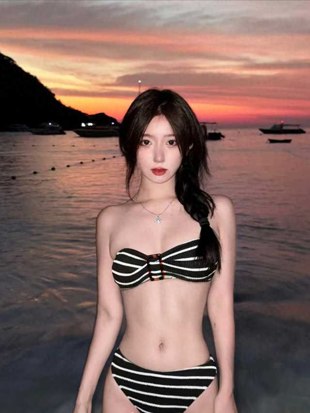 主播呆妹儿小霸王,比基尼造型太火辣,让你大呼美得不可思议!