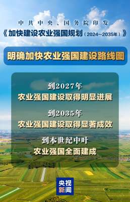 重磅规划发布!如何梯次推进农业强国建设 专家解读