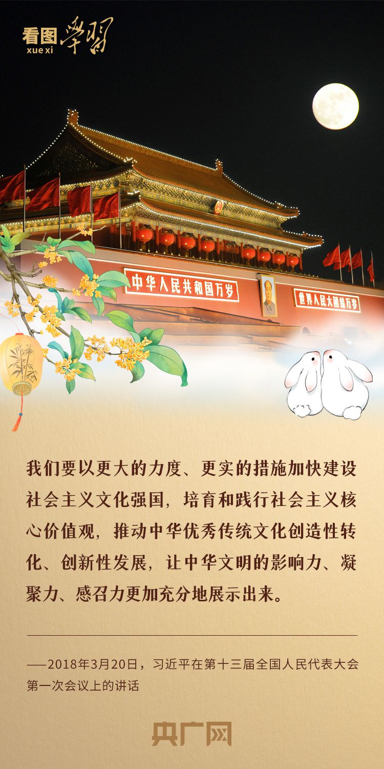 看图学习·文脉华章丨月满中秋，感悟中国精神、中国价值、中国力量