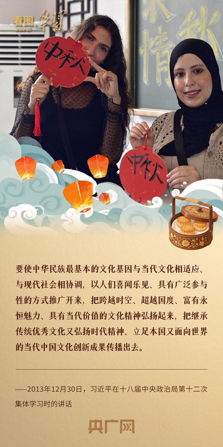 看图学习·文脉华章丨月满中秋，感悟中国精神、中国价值、中国力量